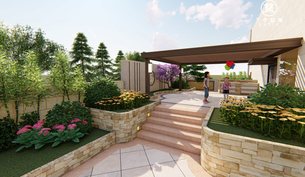 青岛鲁商蓝岸新城别墅庭院设计