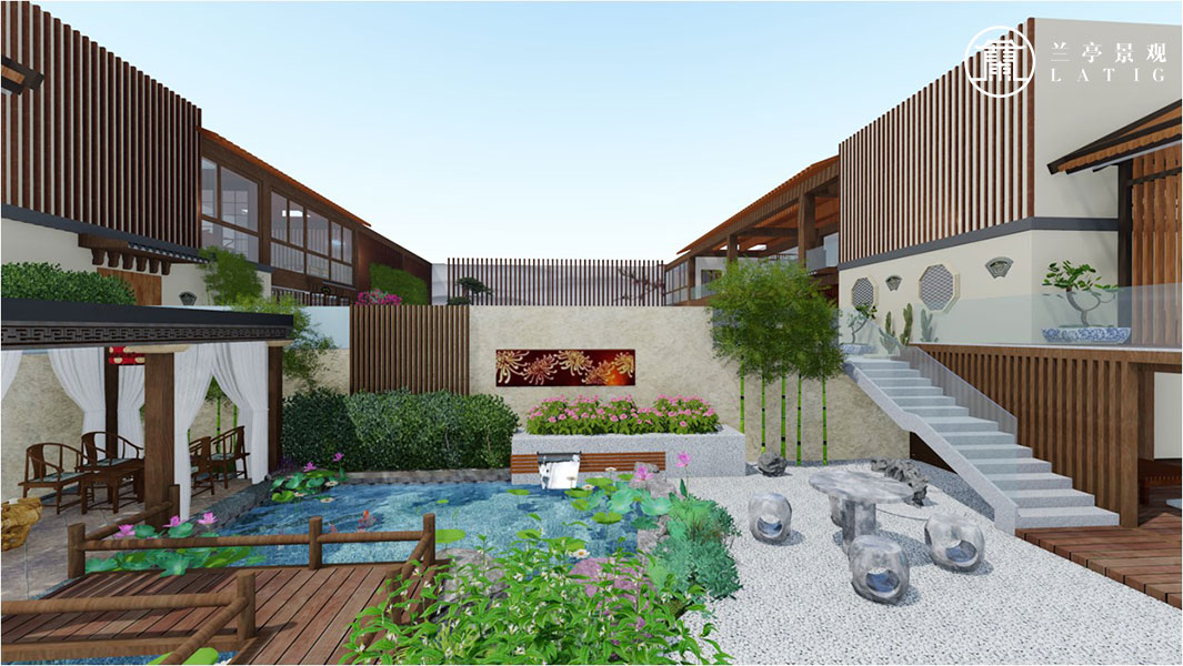 青岛屋顶花园设计-黄岛某集团屋顶花园设计