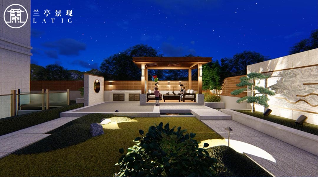 青岛花园设计-海棠湾别墅庭院设计