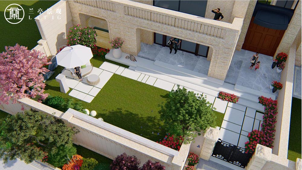 青岛花园设计-海信君汇二期别墅花园景观设计