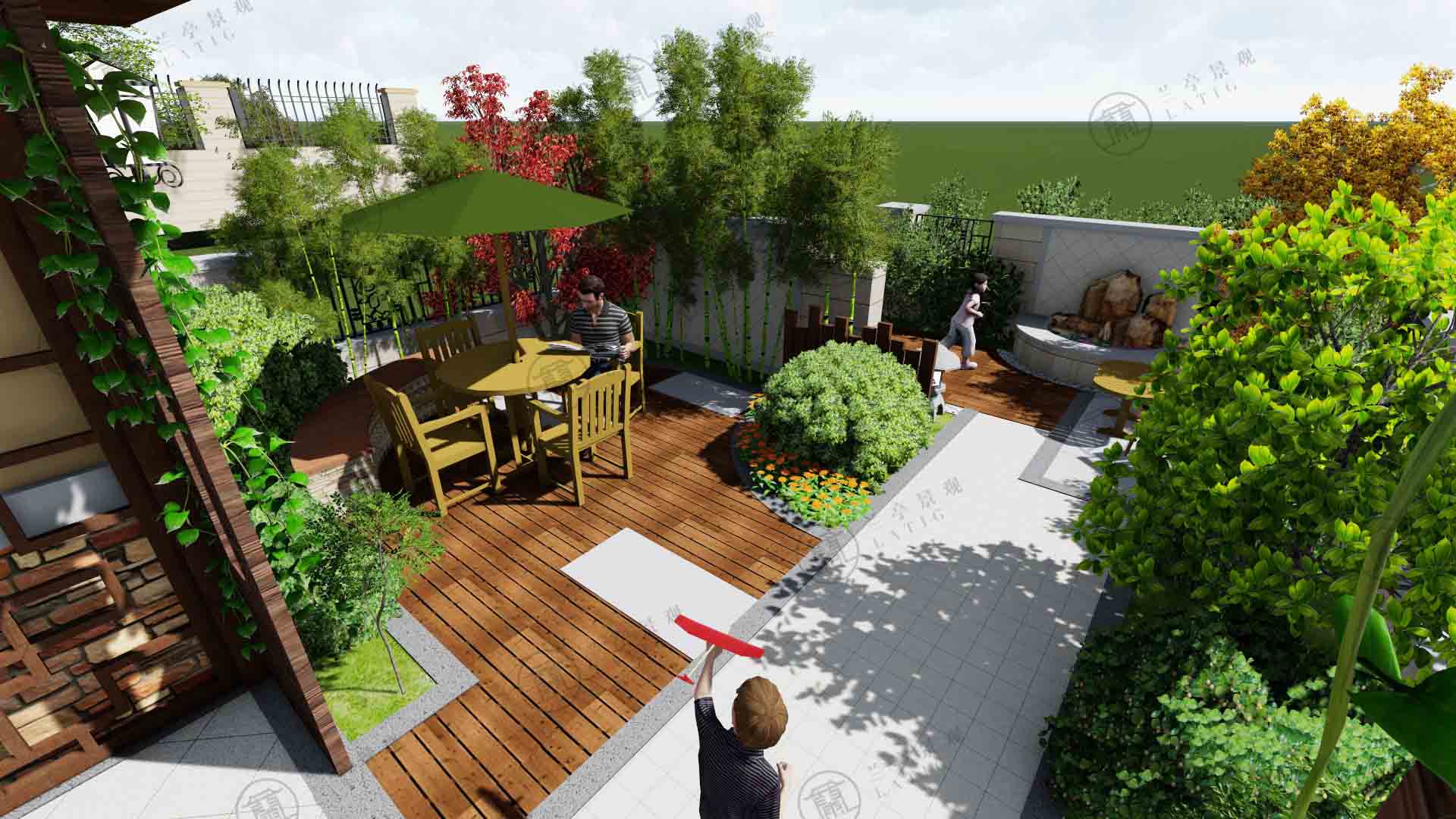 青岛别墅庭院设计