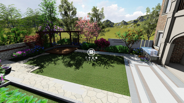 青岛别墅庭院设计,兰亭景观