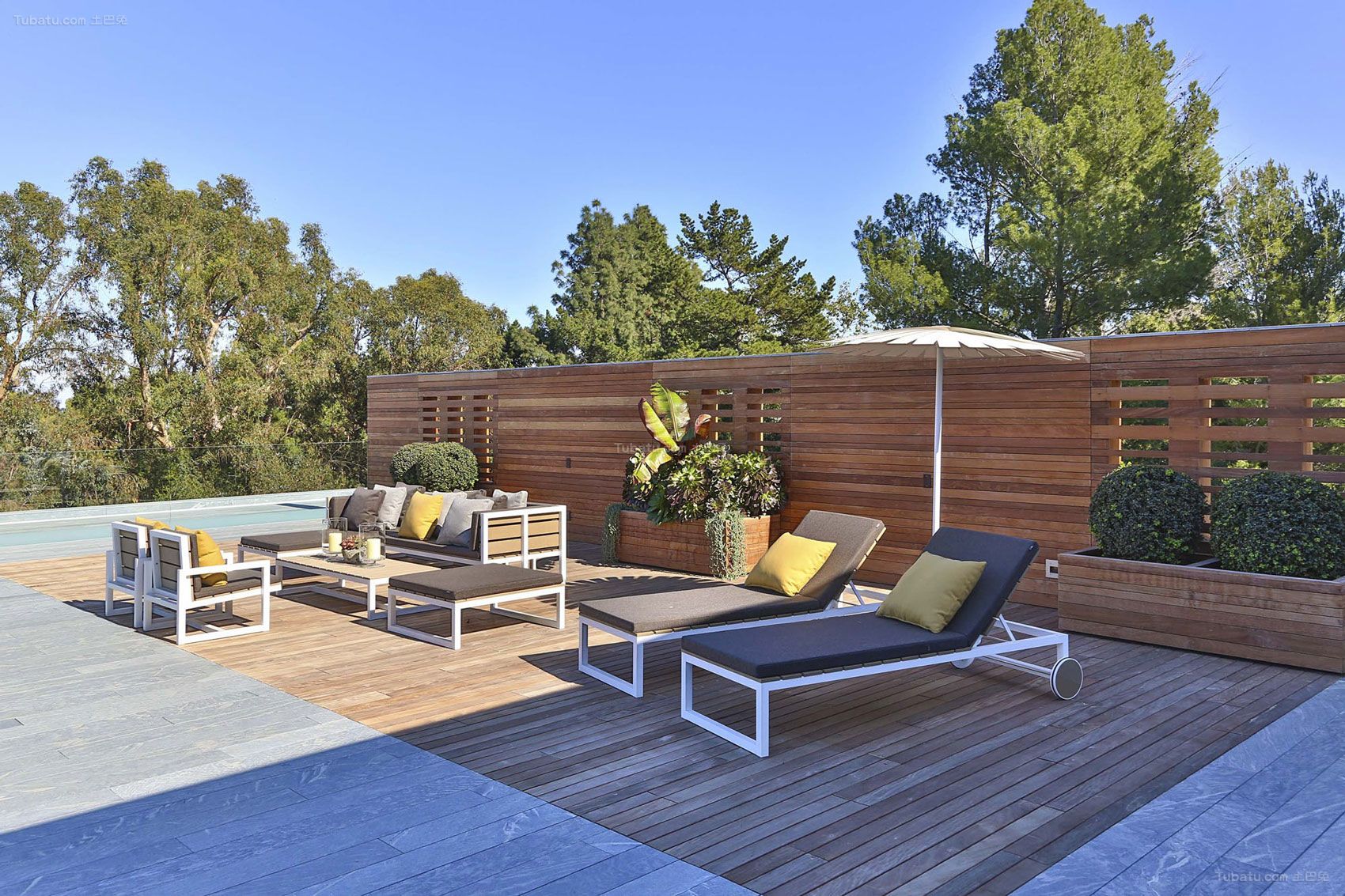 青岛别墅庭院设计,地中海风格