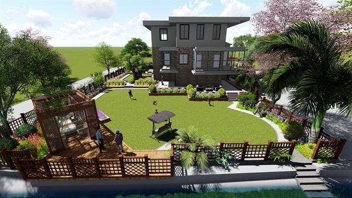 青岛庭院设计施工,青岛别墅庭院设计施工