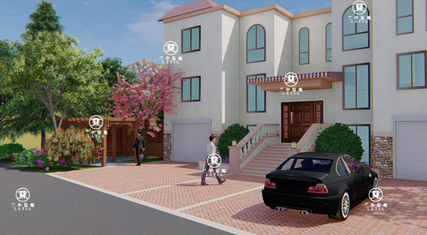 百通香溪庭院别墅景观设计,青岛庭院设计