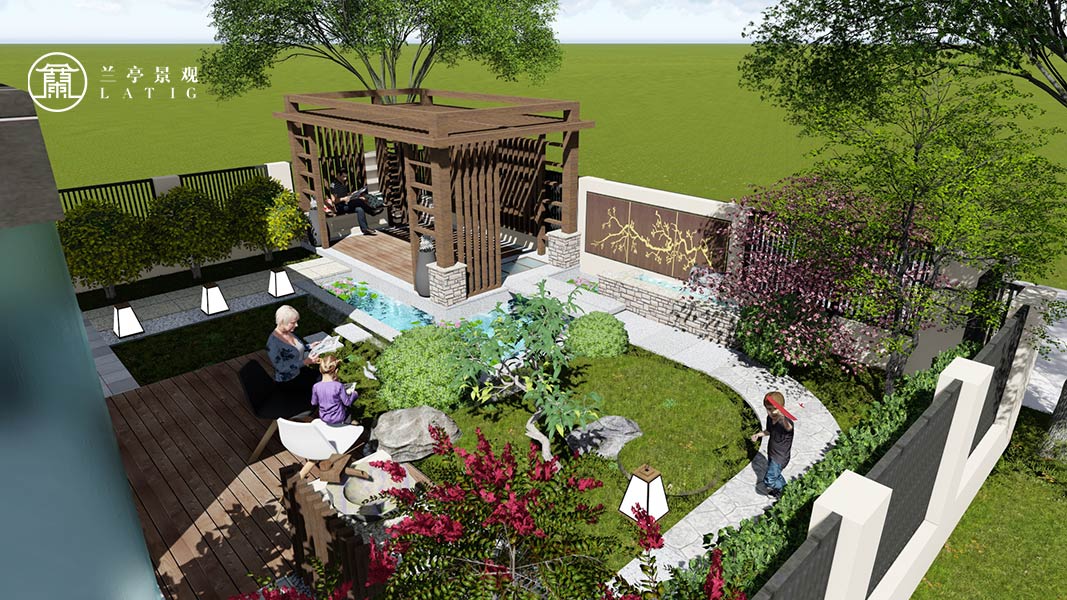 青岛花园设计,l兰亭景观