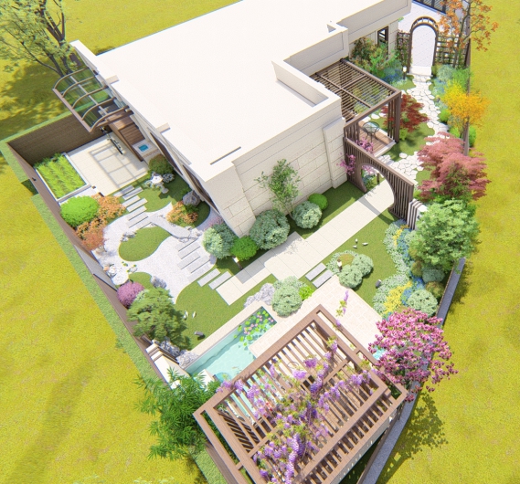 青岛庭院设计效果图