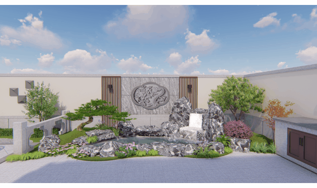 新中式别墅庭院设计