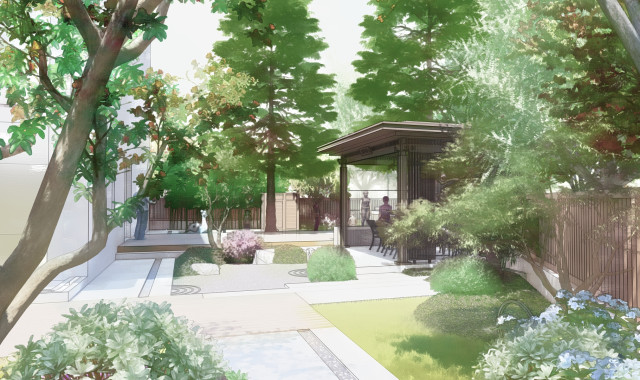 别墅庭院设计效果图