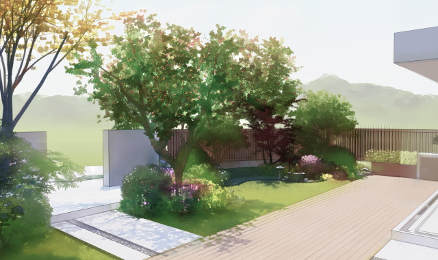 别墅庭院设计效果图