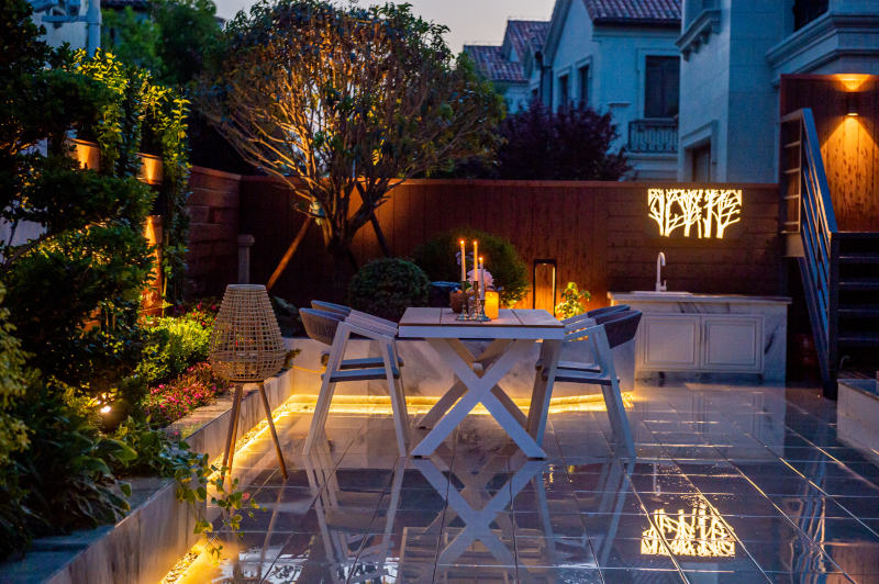 青岛庭院设计施工-湾海墅别墅庭院设计