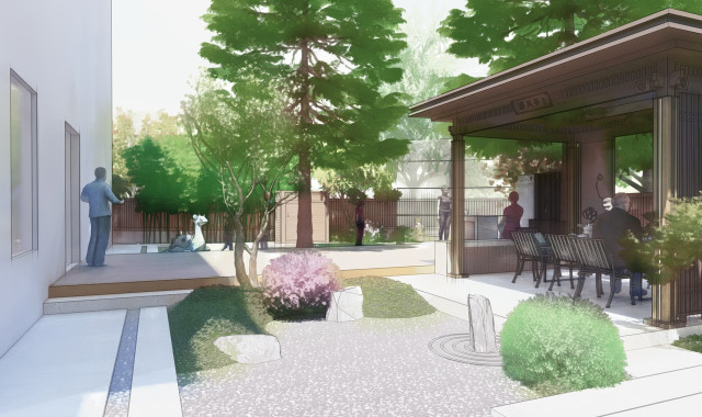 【春▪未央】300m² 别墅庭院设计效果图欣赏 别墅庭院设计案例 