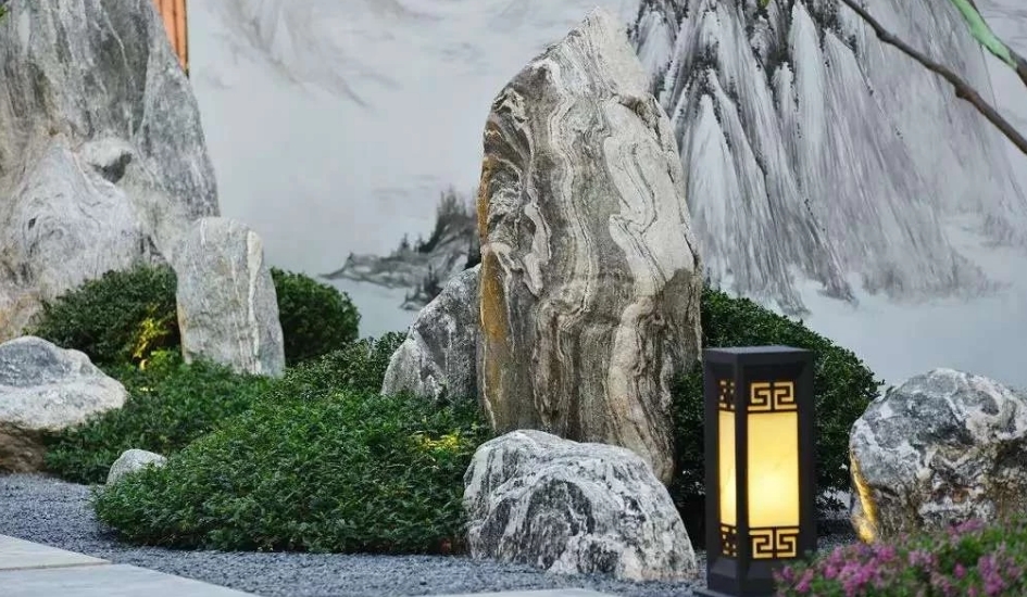 置石，简直就是园林景观最大的魅力所在！日照别墅庭院设计