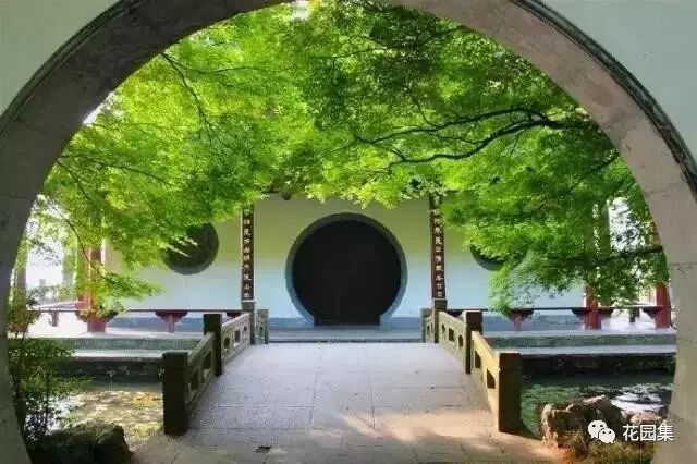 庭院之中来扇月洞门，满满的氛围感！